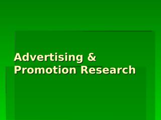 Advertising & Promotion Research.ppt